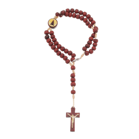 Terço de Pulso Nossa Senhora Aparecida - Madeira Pau Brasil