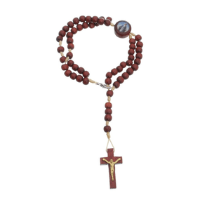 Terço de Pulso de Nossa Senhora das Graças em Madeira Pau-Brasil