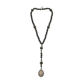 Kit Terço de Pulso de São Bento com Conta Cruz Preta - 3Un