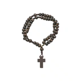 Terço de Pulso Masculino Madeira Marrom Escuro 6mm