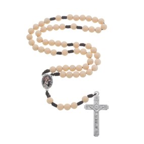 Terço Dos Homens com Medalha de São José - Pérola Bege