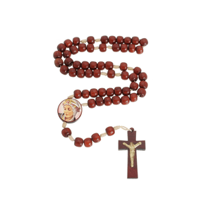 Terço Mães Que Oram Pelos Filhos Madeira Pau Brasil