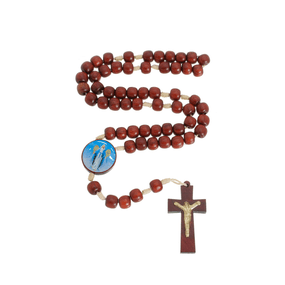 Terço Nossa Senhora Das Graças de Madeira Pau Brasil - 8mm