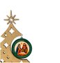 Árvore de Natal em Mdf com Medalha da Sagrada Família para Mesa