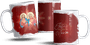 Caneca de Porcelana Sagrado Coração de Jesus e Maria Amar Jesus Por Meio de Maria