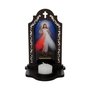 Capela com Porta-Vela de Jesus Misericordioso Resinado em MDF - 16,3cm