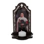 Capela com Porta-Vela de Santa Teresinha do Menino Jesus Resinada em MDF - 16,3cm