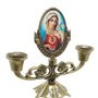 Castiçal Sagrado Coração de Maria - Bronze