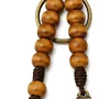 Chaveiro Dezena Aberta Madeira Nossa Senhora Das Graças Marrom Clara 8mm