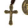 Chaveiro Dezena Aberta Madeira Nossa Senhora Das Graças Marrom Clara 8mm