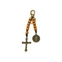 Chaveiro Dezena Aberta Madeira São Bento Marrom Clara 10mm