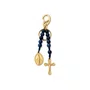 Chaveiro Dezena Aberta Pérola Mesclada Nossa Senhora Das Graças Azul Escura 8mm
