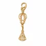 Chaveiro Dezena Cristal Dourado Nossa Senhora Aparecida Doce de Leite