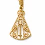 Chaveiro Dezena Cristal Dourado Nossa Senhora Aparecida Doce de Leite