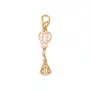 Chaveiro Dezena Cristal Dourado Nossa Senhora Aparecida Rosa Claro Translúcido