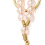 Chaveiro Dezena Cristal Dourado Nossa Senhora Aparecida Rosa Claro Translúcido