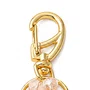Chaveiro Dezena Cristal Dourado Nossa Senhora Aparecida Rosa Claro Translúcido