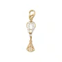 Chaveiro Dezena Cristal Dourado Nossa Senhora Aparecida Transparente