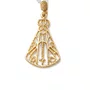 Chaveiro Dezena Cristal Dourado Nossa Senhora Aparecida Transparente
