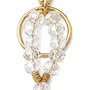 Chaveiro Dezena Cristal Dourado Nossa Senhora Aparecida Transparente