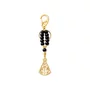 Chaveiro Dezena Cristal Dourado Nossa Senhora Aparecida Preto