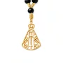 Chaveiro Dezena Cristal Dourado Nossa Senhora Aparecida Preto