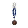 Chaveiro Dezena da Medalha de São Bento Colorida com Mosquete - Azul