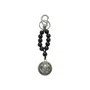 Chaveiro Dezena Medalha de São Bento Inox Pérola Preto 10mm