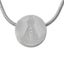 Colar de Inox com Medalha de Nossa Senhora Aparecida Prata