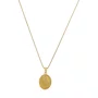 Colar de Inox com Medalha Nossa Senhora Das Graças Oval Dourado