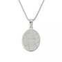 Colar de Inox com Medalha Nossa Senhora Das Graças Oval Prata