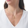 Colar de Nossa Senhora Aparecida Vazado com Strass Azul - Folheado