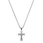 Colar Masculino com Crucifixo de São Bento Gravado a Laser em Inox - Prata