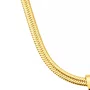 Colar Nossa Senhora Aparecida com Strass Corrente Laminada em Inox Dourado