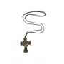 Cordão com Cruz de São Miguel Arcanjo em Metal - Ouro Velho