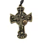 Cordão com Cruz de São Miguel Arcanjo em Metal - Ouro Velho