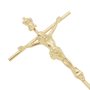 Crucifixo com Base Redonda 11cm - Dourado