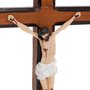 Crucifixo de Madeira para Mesa com Cristo em Resina - 30cm