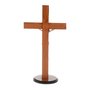 Crucifixo de Madeira para Mesa com Cristo em Resina - 30cm