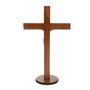 Crucifixo de Madeira para Mesa com Cristo em Resina - 40cm