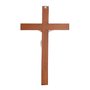 Crucifixo de madeira para parede com Cristo em resina - 50cm