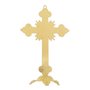 Crucifixo de Mesa com Strass - Branco 13,5cm