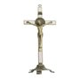 Crucifixo de Mesa São Bento Luxo 20cm - Bronze