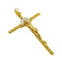 Crucifixo de Mesa São Bento Trabalhado 27cm - Dourada