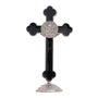 Crucifixo de Metal com São Bento 10cm - Preto