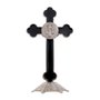 Crucifixo de Metal com São Bento 13cm - Preto