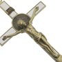 Crucifixo de São Bento para Parede em Metal - Bronze 17cm
