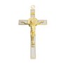 Crucifixo de parede São Bento - Dourado 17,5cm