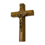 Crucifixo de Parede com Medalha São Bento em Madeira - 8cm