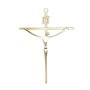 Crucifixo de Parede em Metal com Modelo Estilizado Dourado - 18,5cm